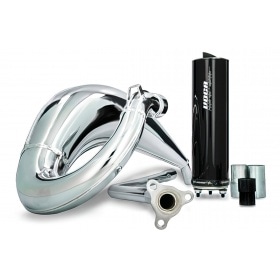 Izplūdes Voca Cross hromēts 50 / 70cc melns Rieju MRT