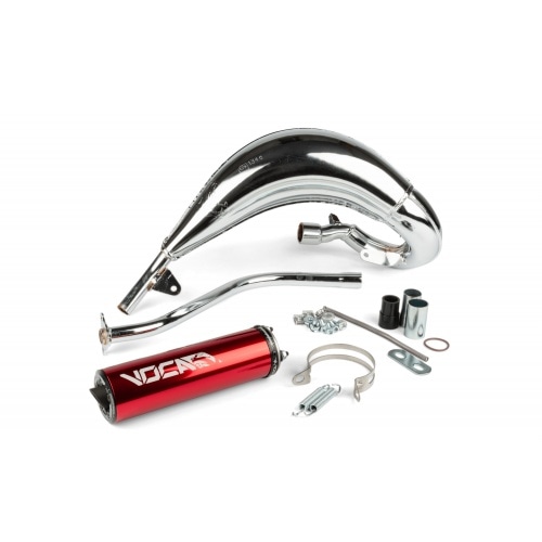Exhaust Voca Cross Chromed 50 / 70cc CE red Beta RR after 2012 Exhaust Voca Cross Chromed 50 / 70cc CE red Beta RR after 2012