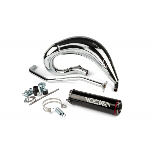 Izplūdes Voca Cross hromēts 50 / 70cc melns Aprilia SX / Derbi DRD Izplūdes Voca Cross hromēts 50 / 70cc melns Aprilia SX / Derbi DRD