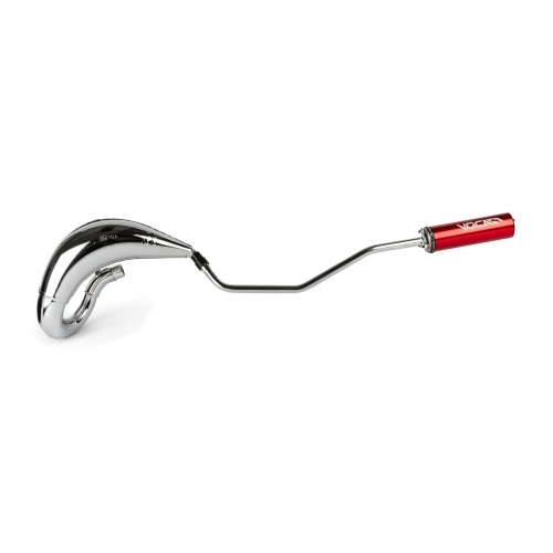 Выхлоп Voca Cross хромированный 50 / 70cc CE красный Aprilia SX / Derbi DRD Выхлоп Voca Cross хромированный 50 / 70cc CE красный Aprilia SX / Derbi DRD