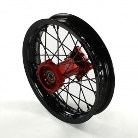 Front Wheel / Rim aluminium hub CNC 15mm axle – 14” Volt Racing Pit Bike / Dirt Bike red