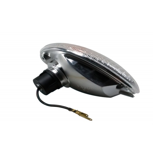 Indicator Vespa ET2/ET4, front left, clear glass, homologated Indicator Vespa ET2/ET4, front left, clear glass, homologated