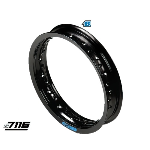 Priekšējais alumīnija loka apmale 7116 17x1,6 melna Pit Bike / Dirt Bike Priekšējais alumīnija loka apmale 7116 17x1,6 melna Pit Bike / Dirt Bike