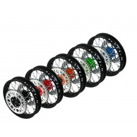 Aizmugurējais ritenis - CNC rumba melns ar disku un zobratiem Pit Bike YCF50A