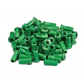 Spoke Nipples (x32) aluminium CNC green