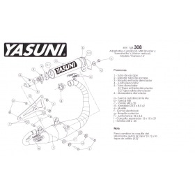 Izplūdes Yasuni Carrera 16 Yamaha BW's / Slider alumīnija