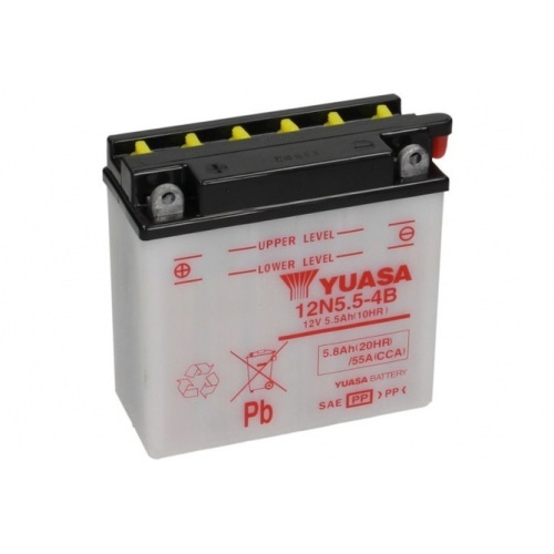 Battery Yuasa 12N5.5-4B (delivered without acid) Battery Yuasa 12N5.5-4B (delivered without acid)